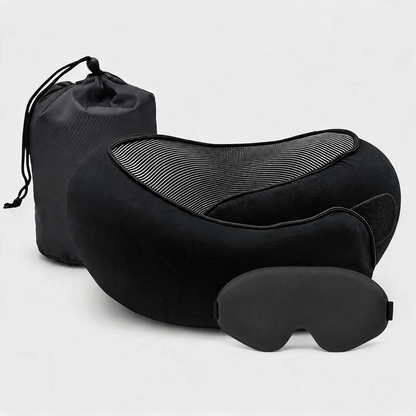 3-in-1 Travel Kit - Neck Pillow, Eye Mask & Pouch